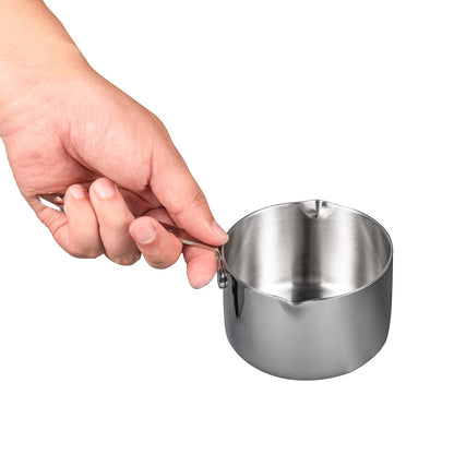 Mini Stainless Steel Pot with Spout for Controlled Pouring 