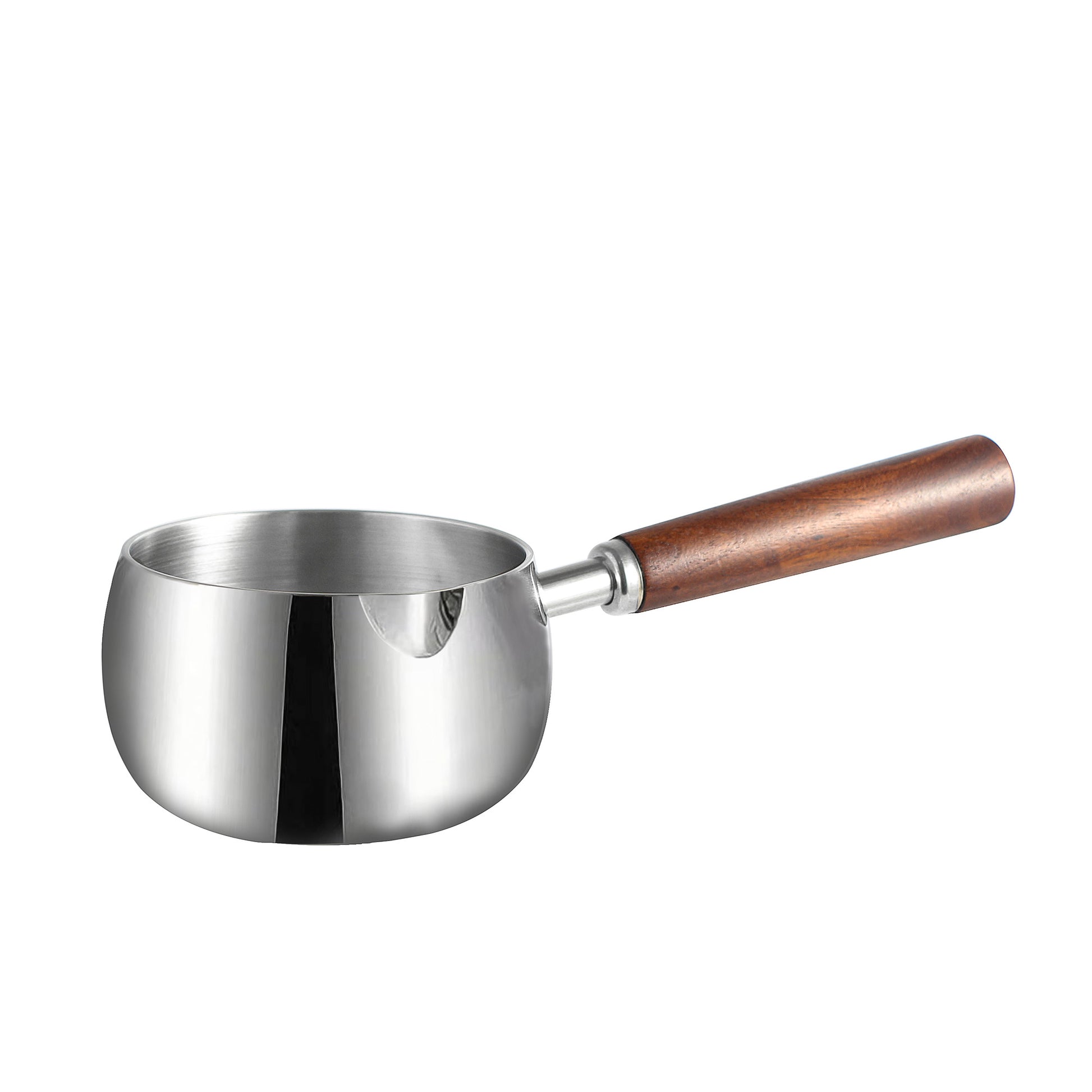 IMEEA 16.9oz mini butter warmer, 3-layer stainless steel sauce pot with wooden handle
