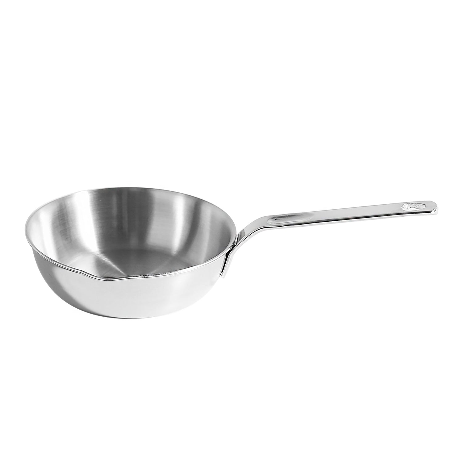 IMEEA Mini Egg Pan SUS304 Stainless Steel Omelet Pan with Spout for Butter Warming