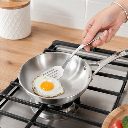 SUS304 Stainless Steel Mini Serving Spatula 9.5inch flipping egg in small frying pan