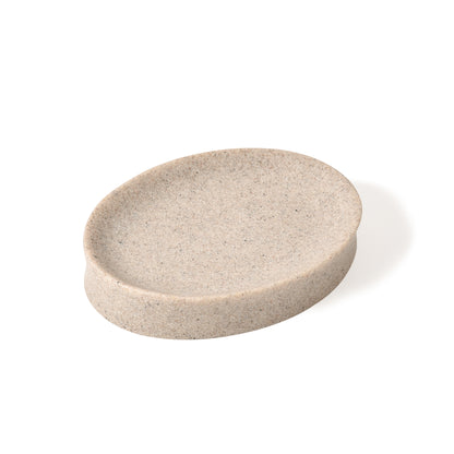 IMEEA Beige Resin Soap Dish with elegant minimalist design and sturdy construction
