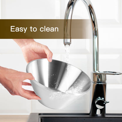 IMEEA Stainless Steel Salad Bowl with easy cleaning design