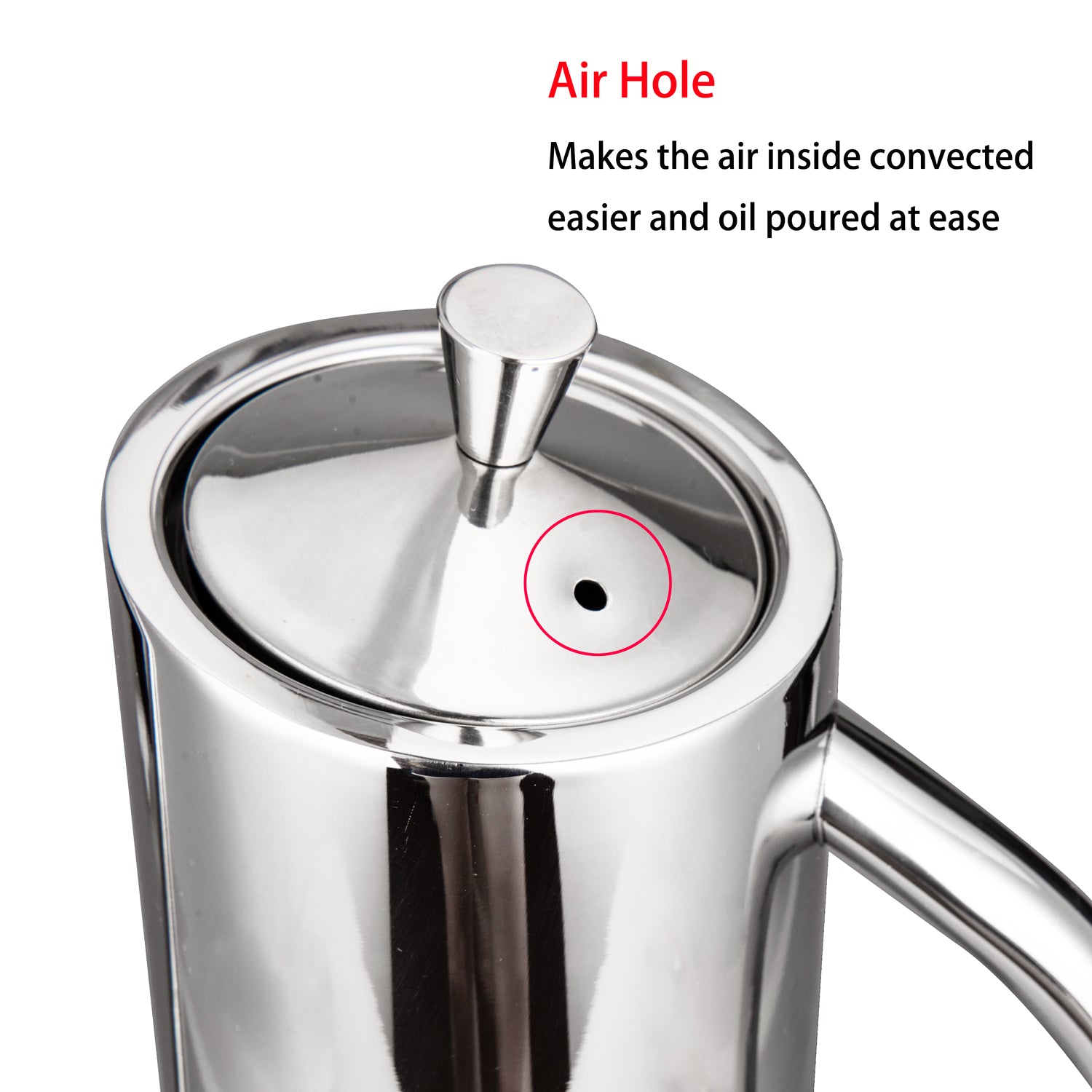 SUS304 Stainless Steel Olive Oil Dispenser with top air hole for smooth pouring
