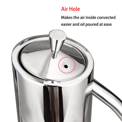 SUS304 Stainless Steel Olive Oil Dispenser with top air hole for smooth pouring