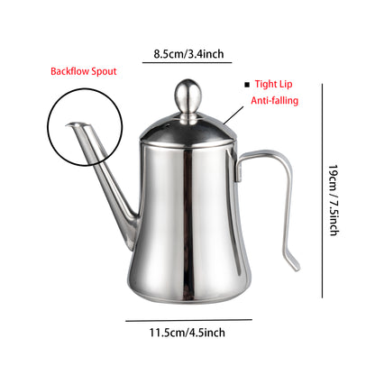 IMEEA Stainless Steel Oil Dispenser with capacity and dimension details