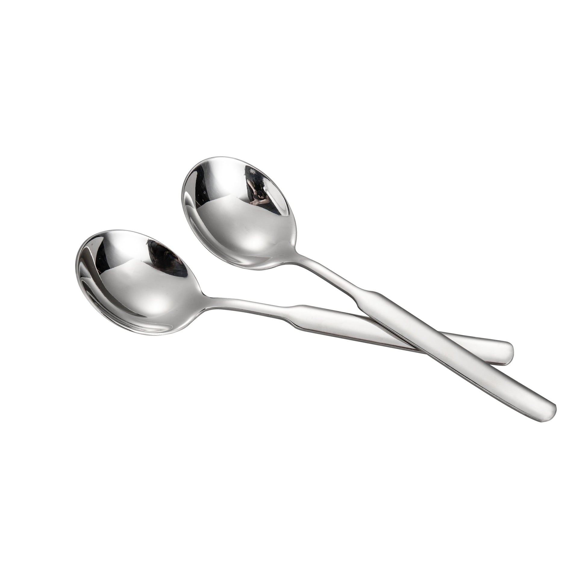 IMEEA Large 316 Stainless Steel Round Bowl Dinner Spoons with Long Handles