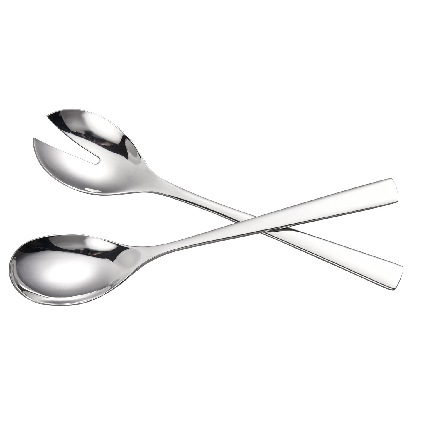 IMEEA Durable Stainless Steel Salad Servers with Solid Handles and Mirror Finish