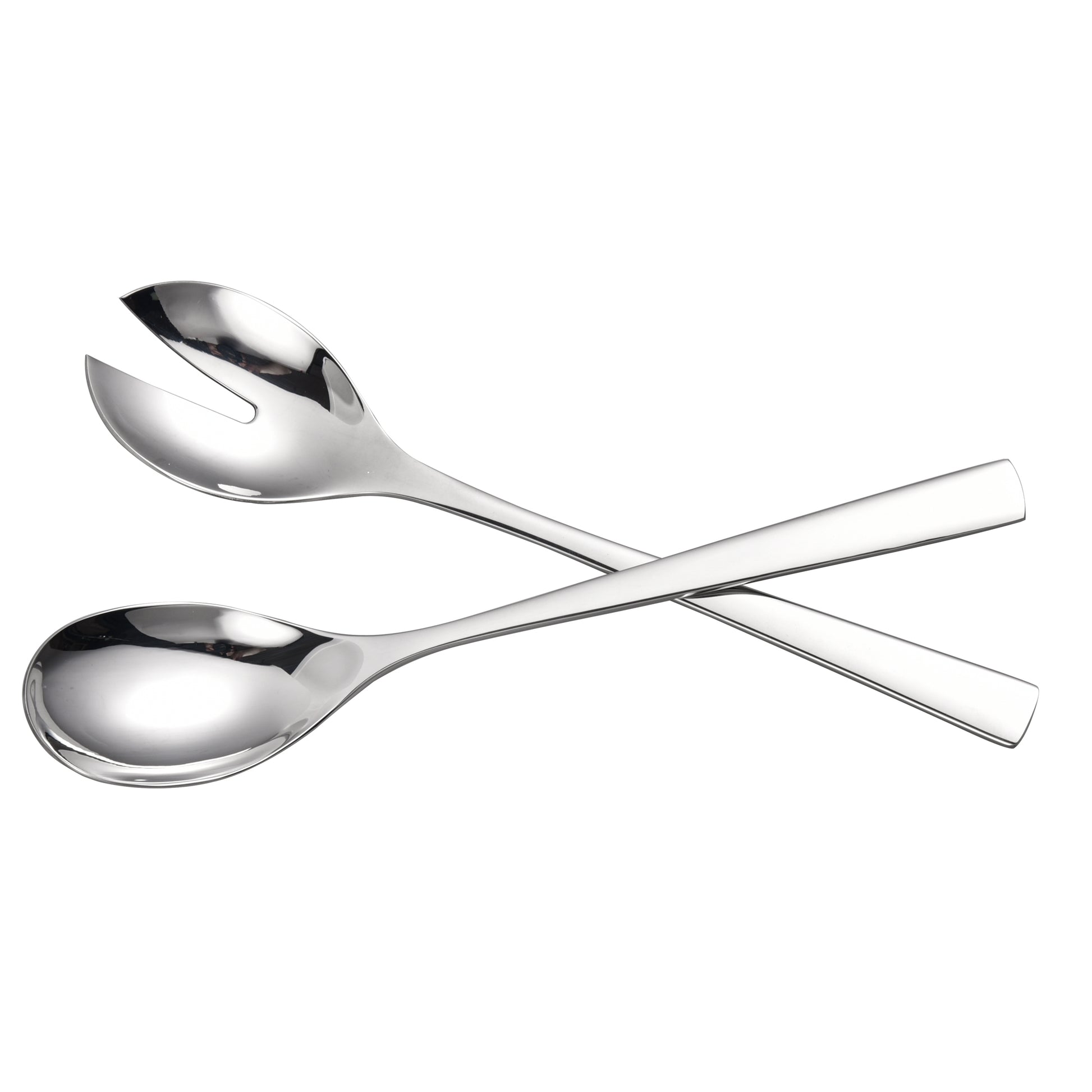 IMEEA Durable Stainless Steel Salad Servers with Solid Handles and Mirror Finish