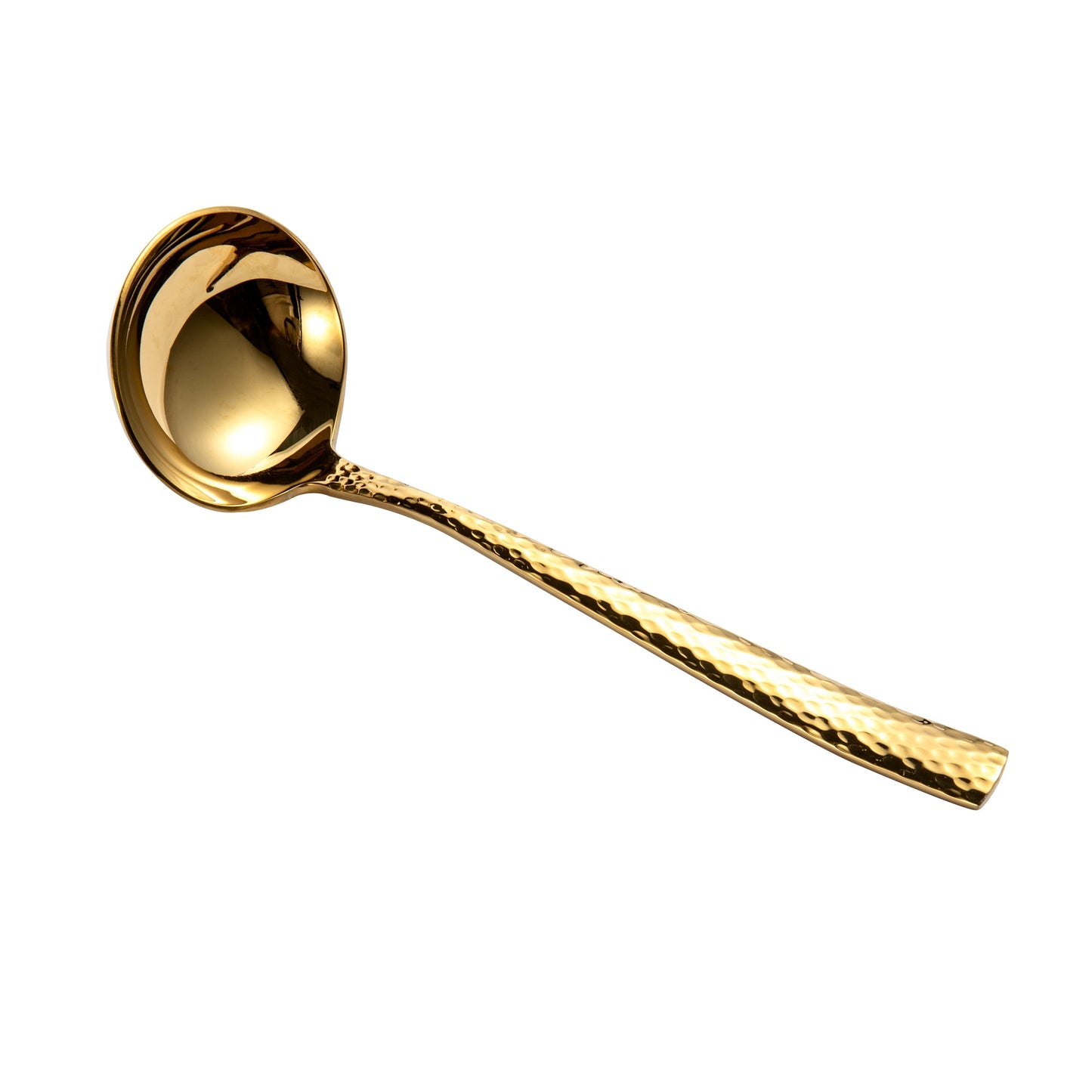 IMEEA gold stainless steel sauce ladle showcasing the elegant design and polished finish