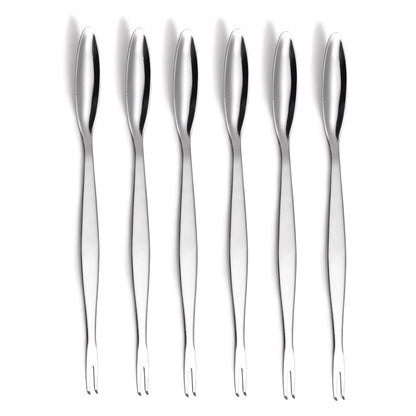 IMEEA SUS304 Stainless Steel Seafood Forks Picks 8.3inch with spoon and fork ends