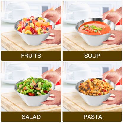 IMEEA Stainless Steel Bowl for serving fruit, soup, salad, and pasta