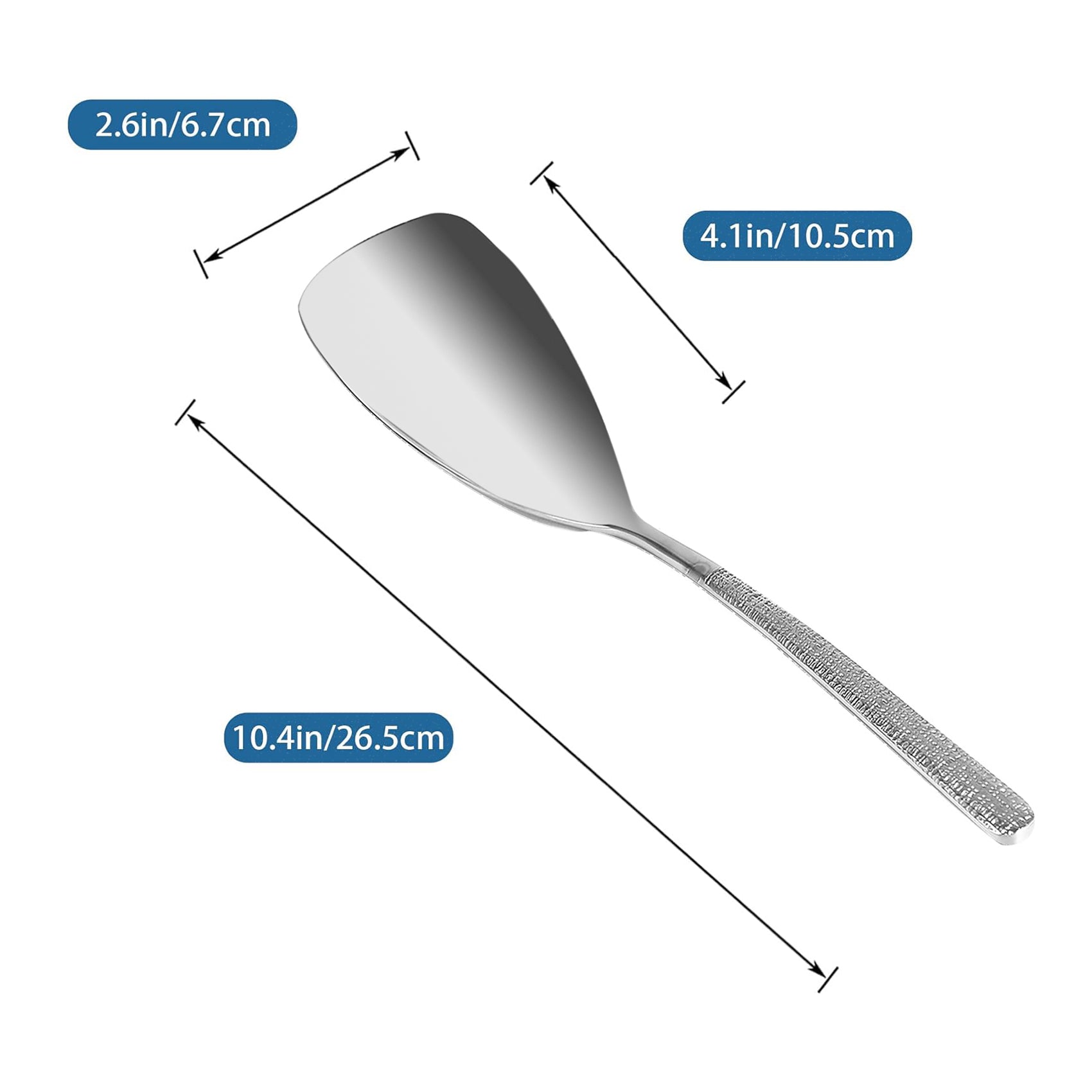 Stainless Steel Buffet Spoon Size 10.4-Inch Length × 2.6-Inch Width