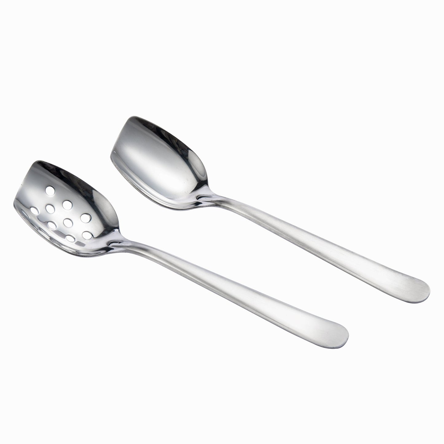 Complete Set Showcase of IMEEA Flat Edge Spoons made from 18/8 stainless steel for cooking, stirring, and serving