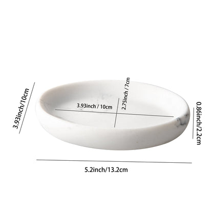 IMEEA Marble Look Resin Soap Dish with 5.2-inch length and 3.93-inch width