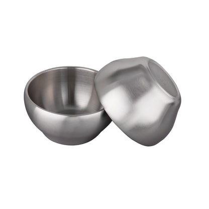 IMEEA double wall stainless steel bowl set with two bowls displayed together, featuring SUS304 construction and insulated design