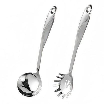 Premium 304 Stainless Steel Spaghetti Spoon & Soup Ladle Set – Durable, Stylish & Functional