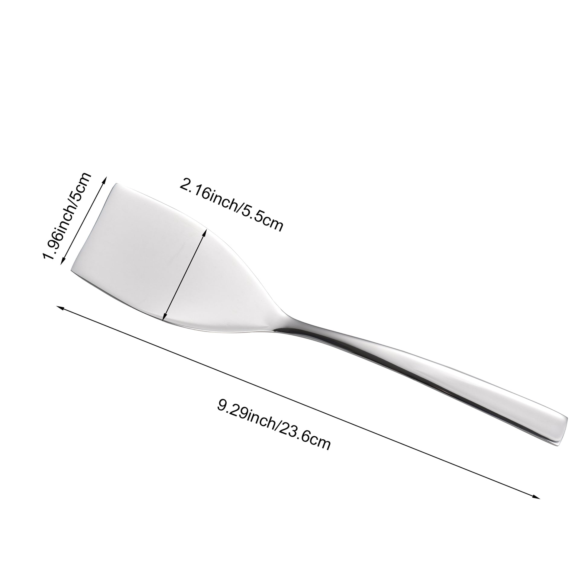 IMEEA Small Spatula showing detailed measurements of 9.29in length and 2.16in width