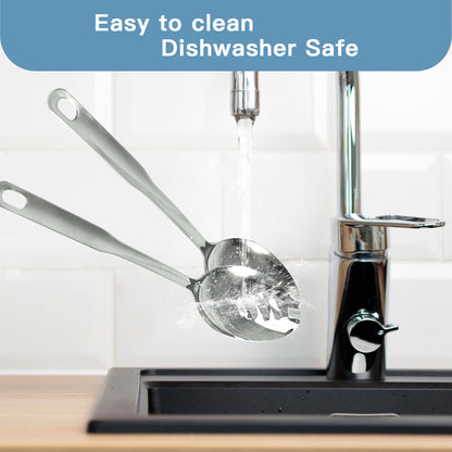 Smooth stainless steel surface for easy cleaning and dishwasher-safe use