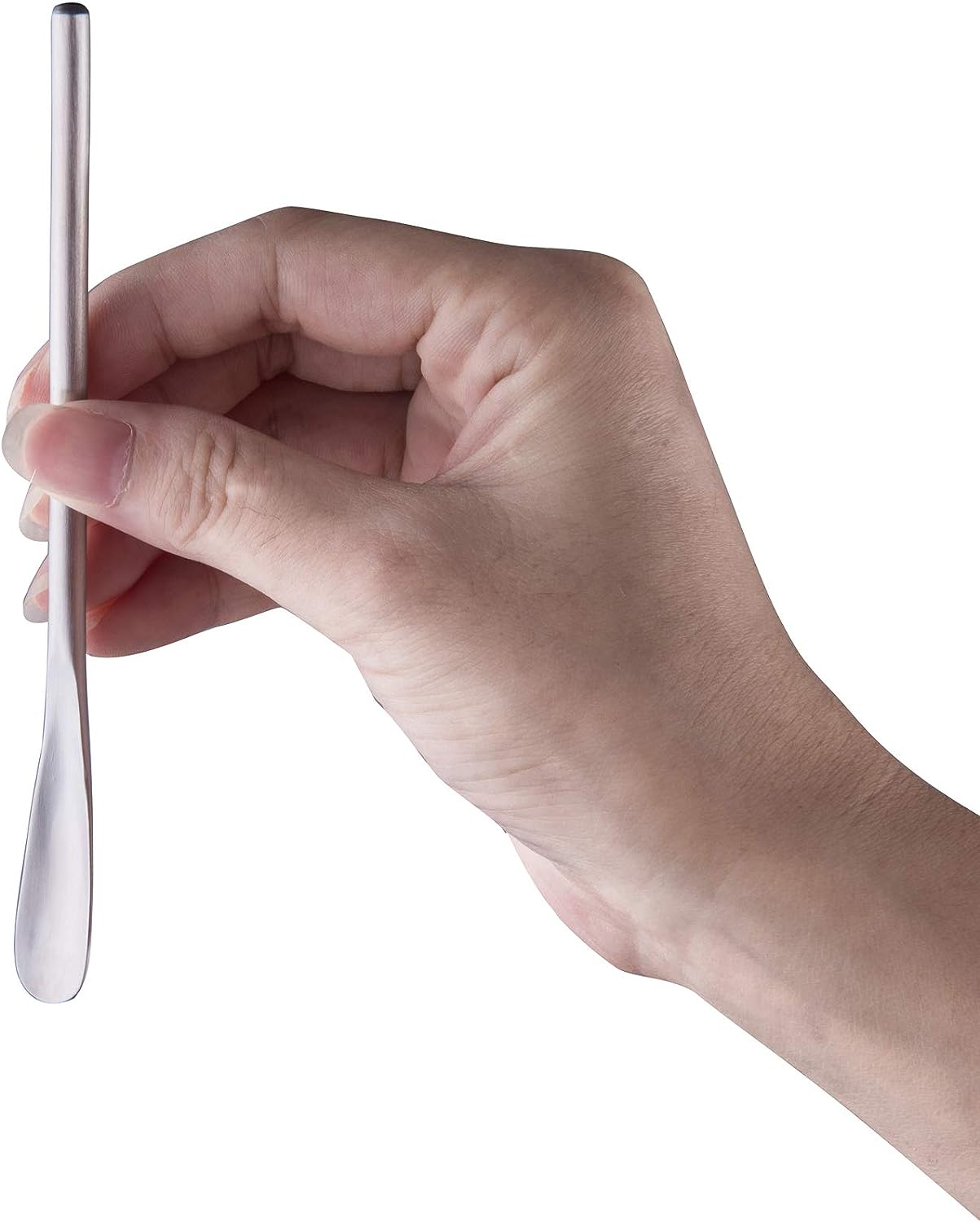 IMEEA SUS304 Stainless Steel Coffee Stir Spoons, 5.9 inch compact size held by hand