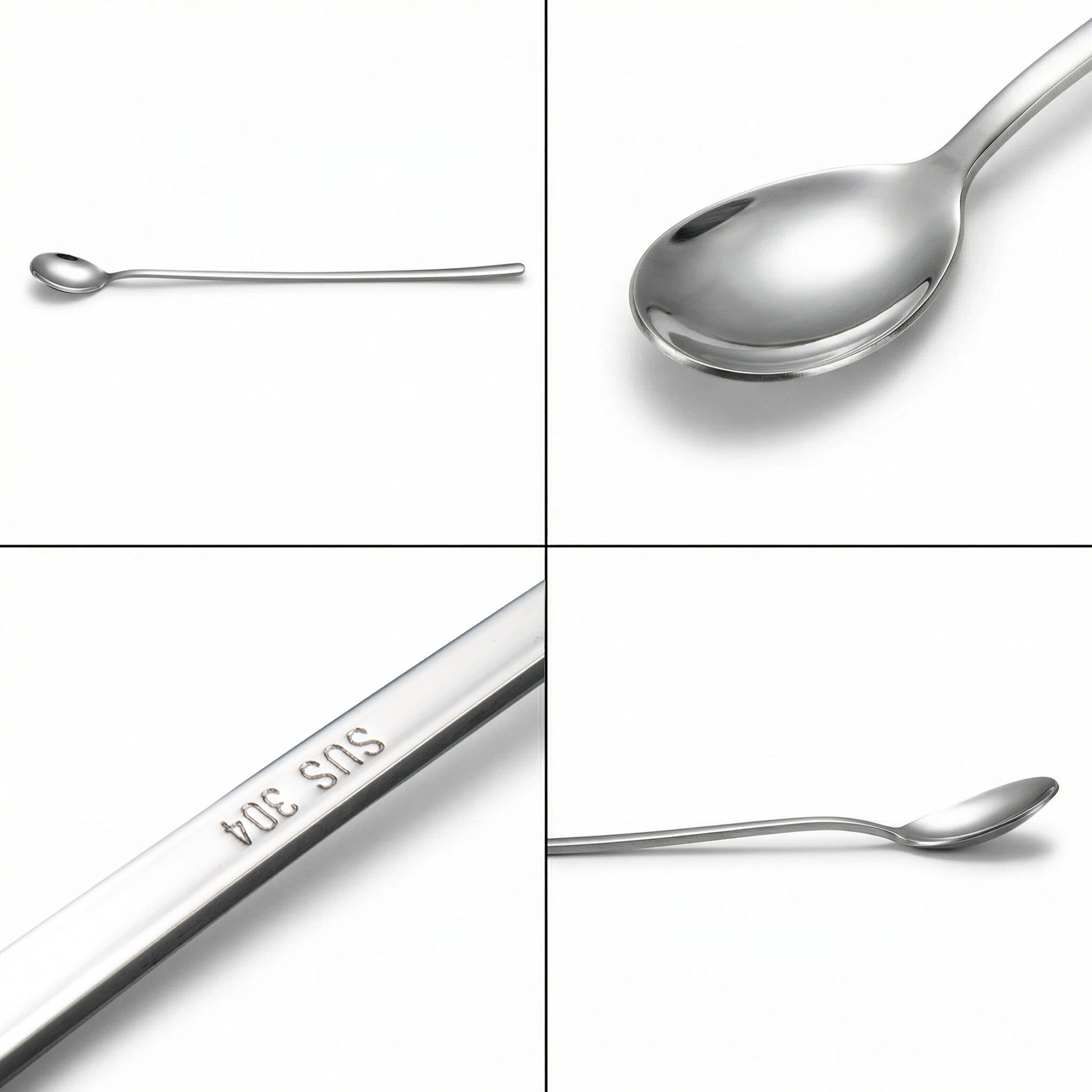 SUS304 Long Handle Spoon close-up view highlighting polished surface and sturdy construction