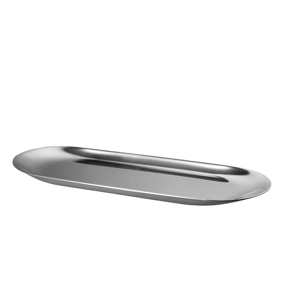 IMEEA Multi-Purpose Stainless Steel Storage Tray 11.8 x 4.7 inch with polished finish and smooth edges