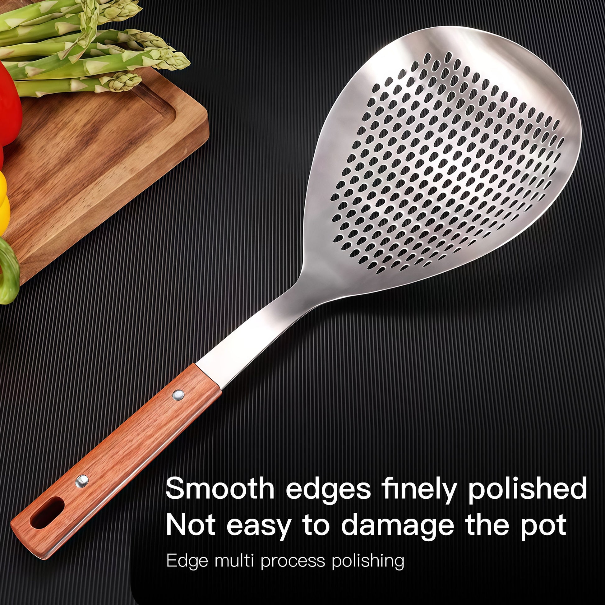 Smooth edges with multi-process polishing provide a refined finish and help protect pots from scratches