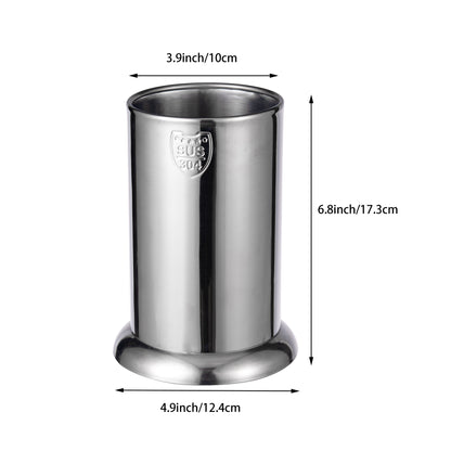 Straw Holder size diagram showing 6.8inch height, 4.9inch base diameter, and 3.9inch opening diameter