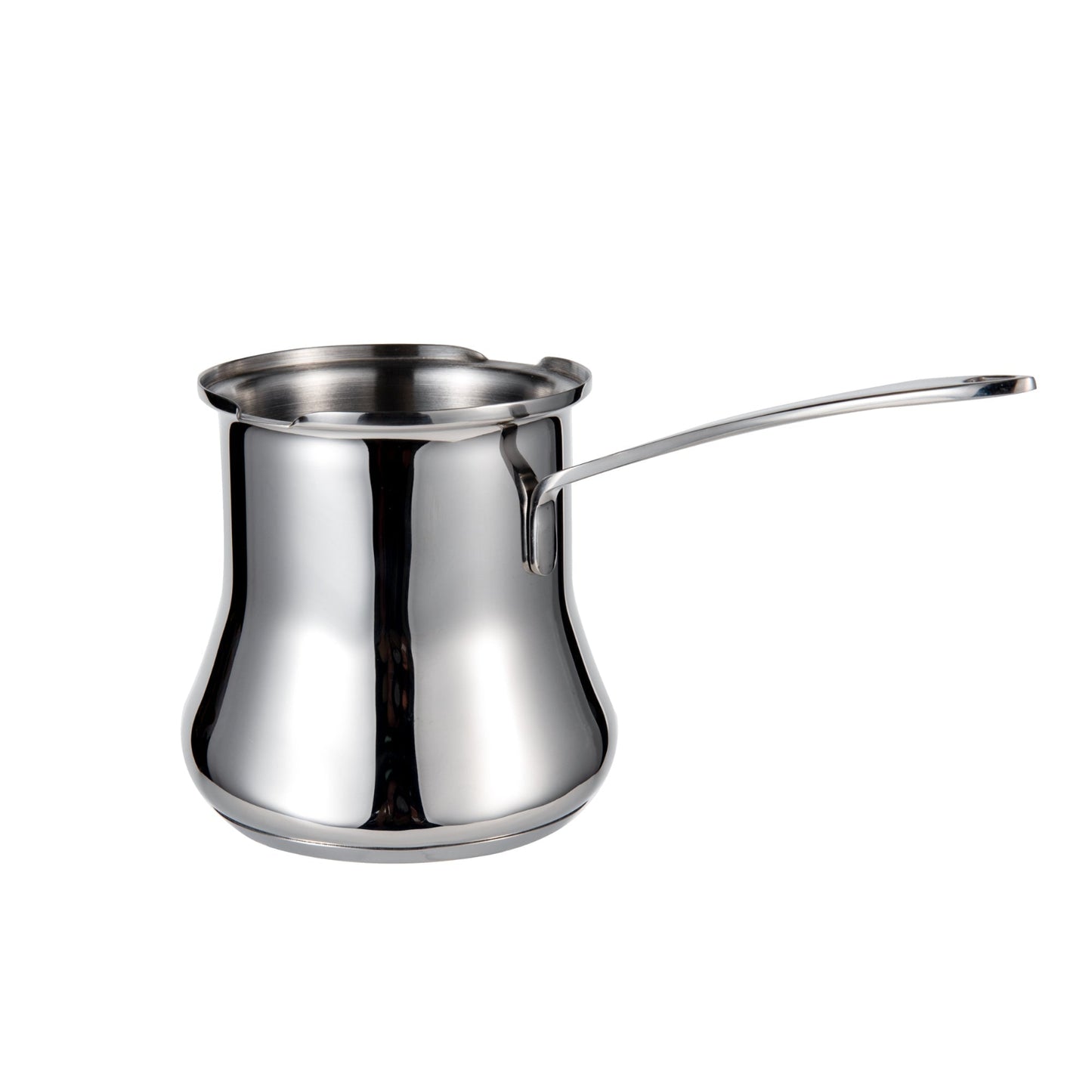 IMEEA 18/10 Stainless Steel Turkish Coffee Pot 16.9oz with Butter Warmer Design