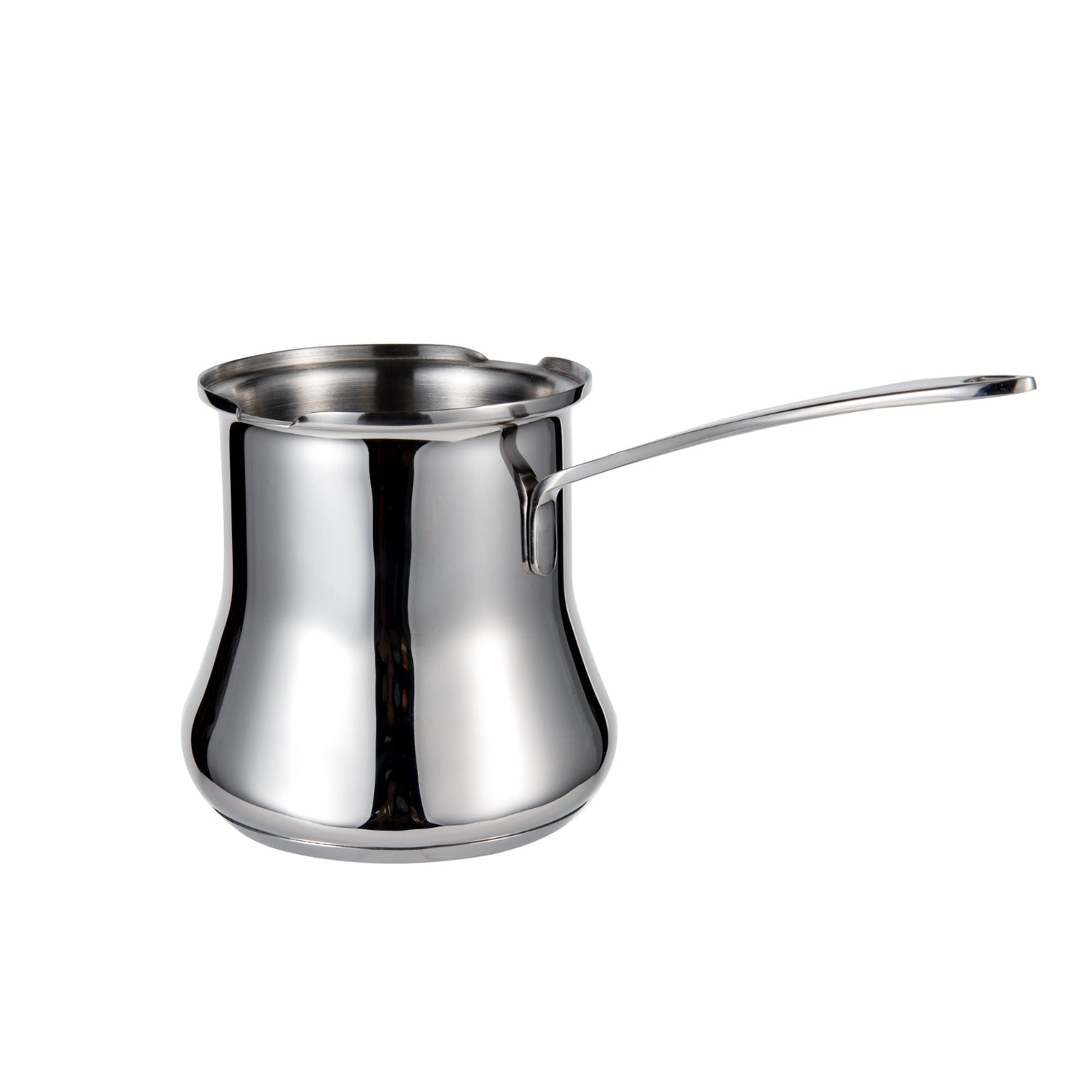 IMEEA 18/10 Stainless Steel Turkish Coffee Pot 16.9oz with Butter Warmer Design
