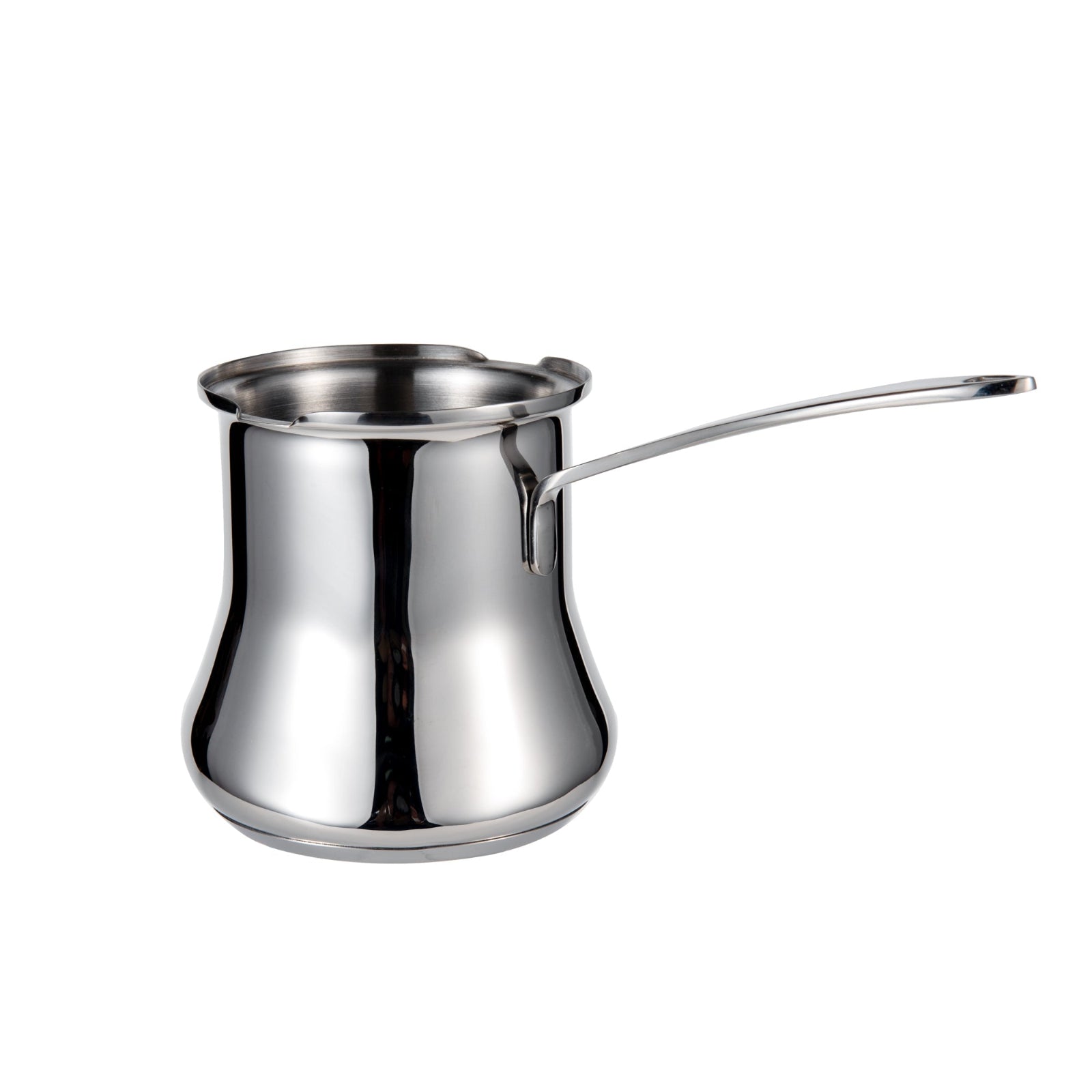 IMEEA 18/10 Stainless Steel Turkish Coffee Pot 16.9oz with Butter Warmer Design