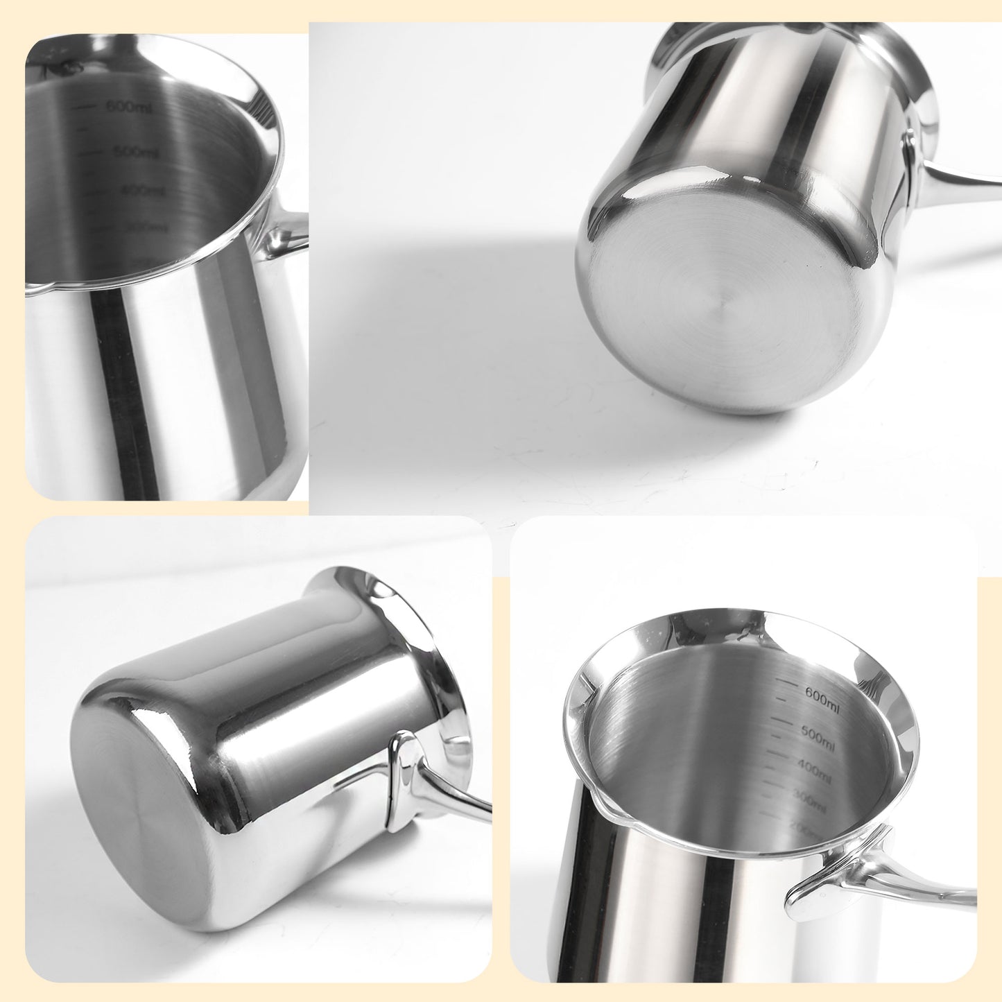 Multi-Purpose IMEEA Turkish Coffee Pot displayed from multiple angles
