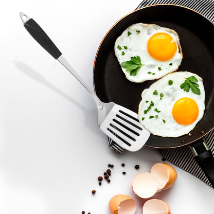 IMEEA solid turner spatula made of high-quality stainless steel for durable daily cooking use