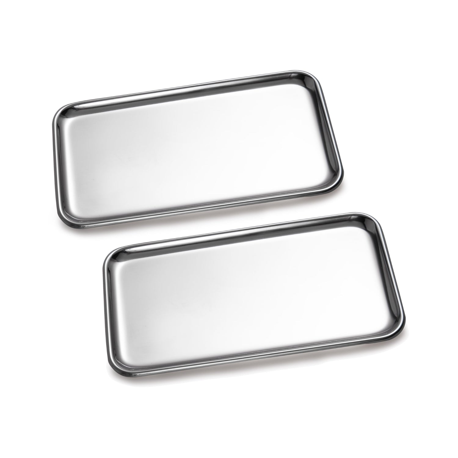 IMEEA SUS304 Stainless Steel Vanity Tray 8 x 4.64 Inch Jewelry and Perfume Organizer