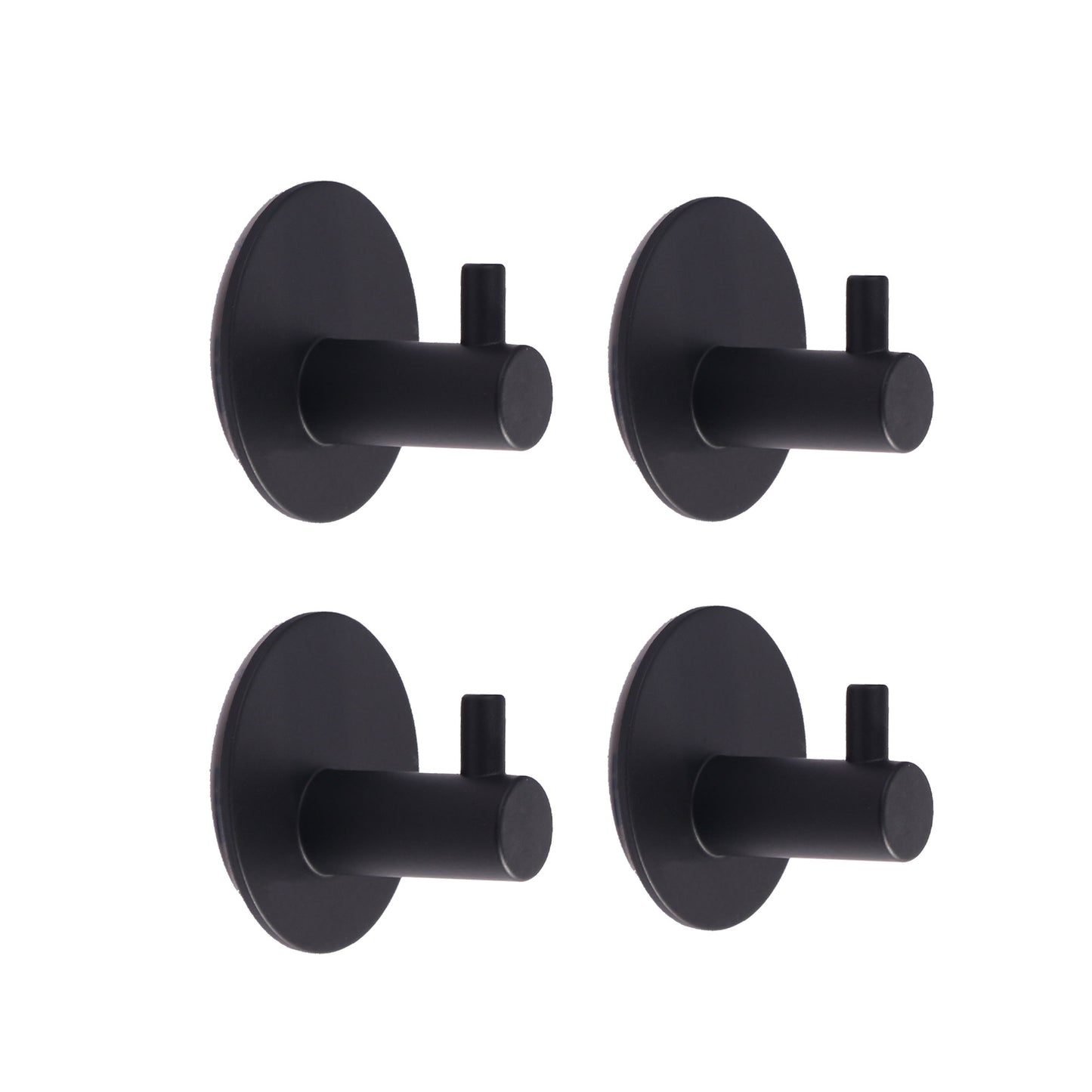 IMEEA 4 Pcs Stainless Steel Adhesive Wall Hooks with 3M Self Adhesive Design for Kitchen, Bathroom, and Home Storage