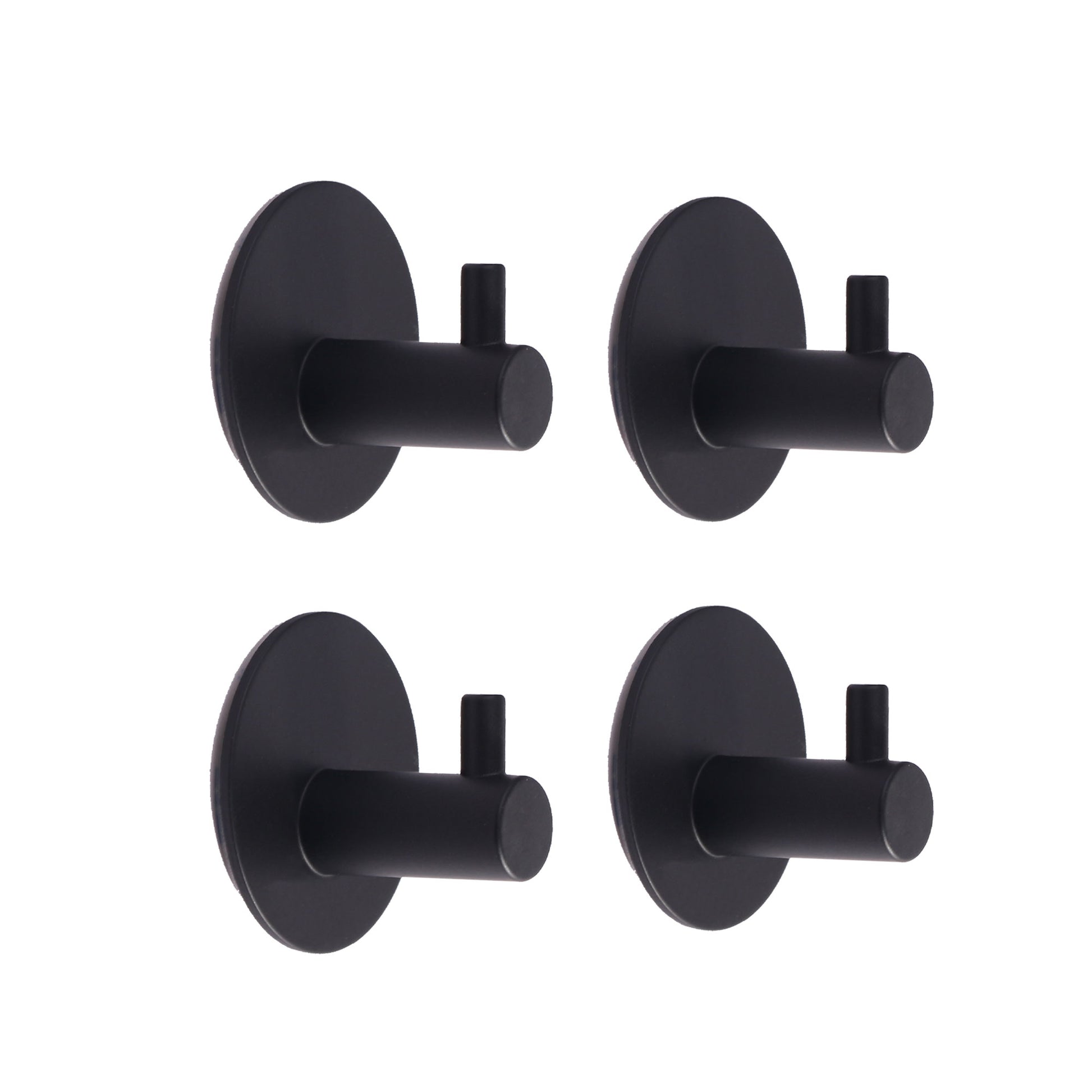 IMEEA 4 Pcs Stainless Steel Adhesive Wall Hooks with 3M Self Adhesive Design for Kitchen, Bathroom, and Home Storage