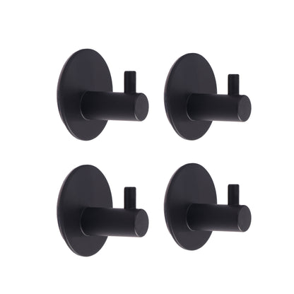 IMEEA 4 Pcs Stainless Steel Adhesive Wall Hooks with 3M Self Adhesive Design for Kitchen, Bathroom, and Home Storage