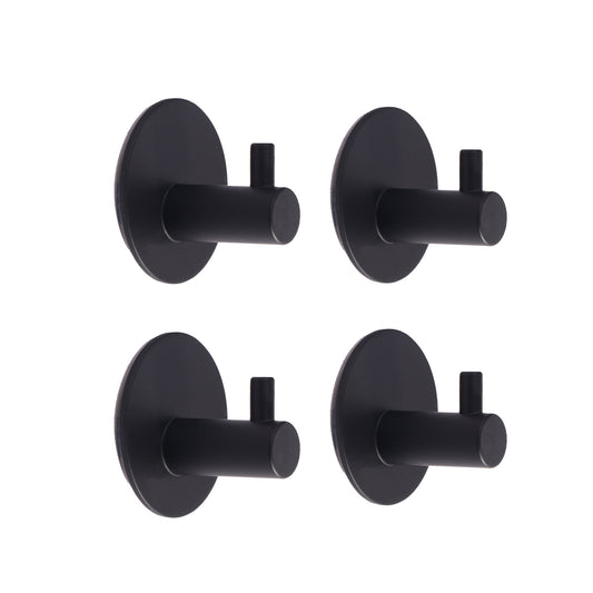 IMEEA 4 Pcs Stainless Steel Adhesive Wall Hooks with 3M Self Adhesive Design for Kitchen, Bathroom, and Home Storage