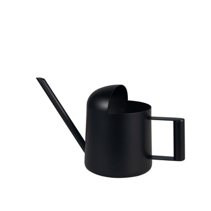 IMEEA Black Stainless Steel Watering Can featuring a sleek minimalist design with an elegant finish