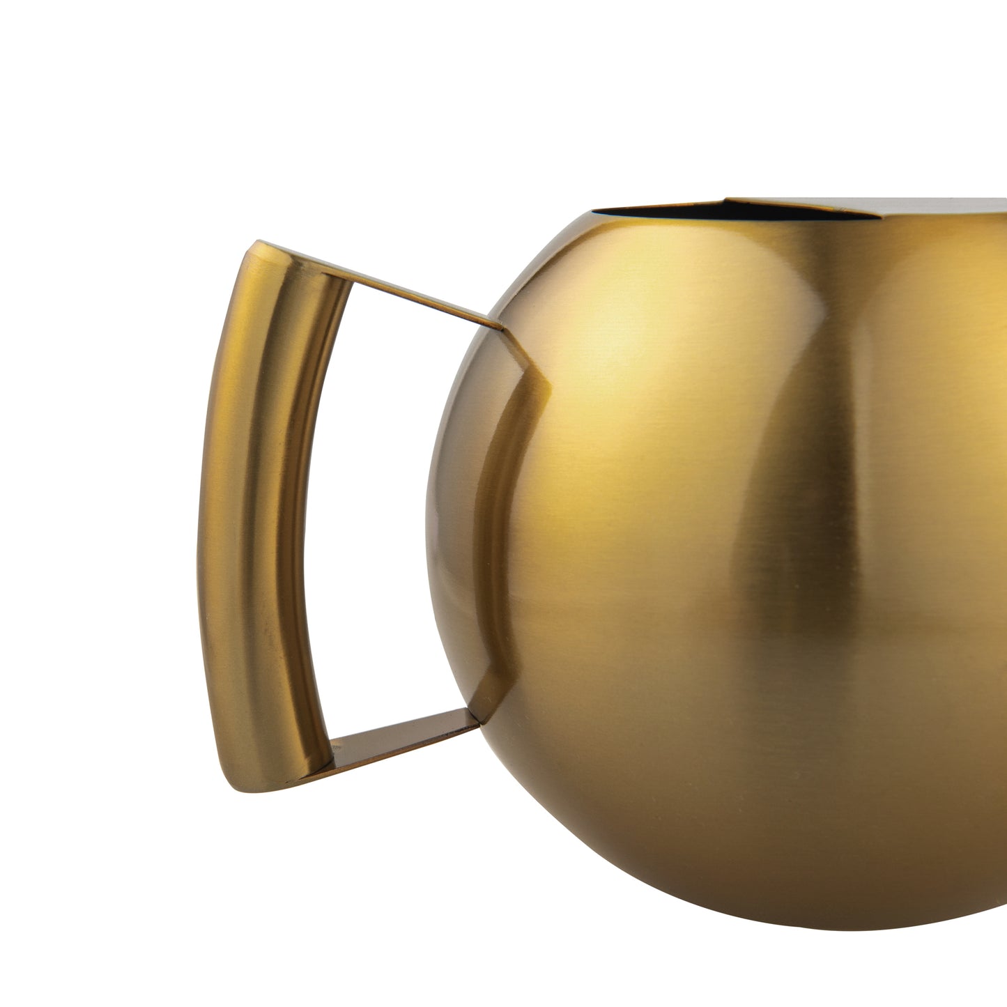 Bronze Stainless Steel Watering Can with semi-arched handle design close-up