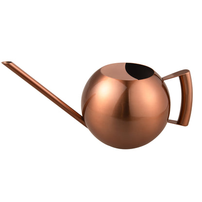 IMEEA Copper Stainless Steel Watering Can 45oz with long spout and sleek design for indoor plant watering