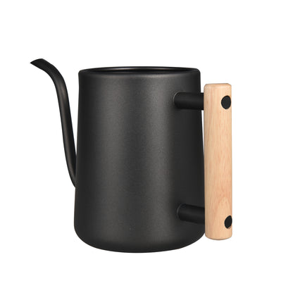 Stainless Steel Indoor Plant Watering Pot with smooth finish and wooden handle