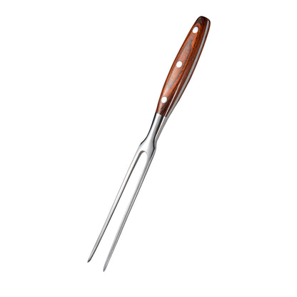 IMEEA Stainless Steel Carving Fork with Wooden Handle, 11.5-Inch Meat Fork