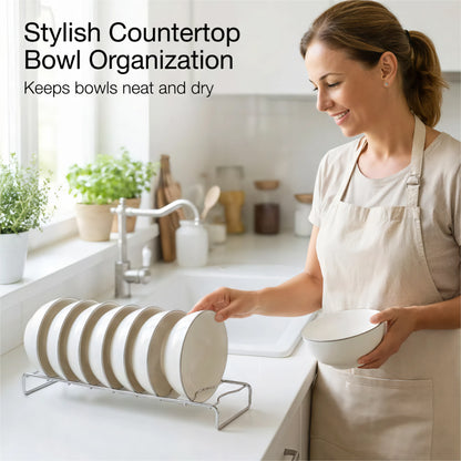 SUS304 metal dish rack for bowl storage and drying