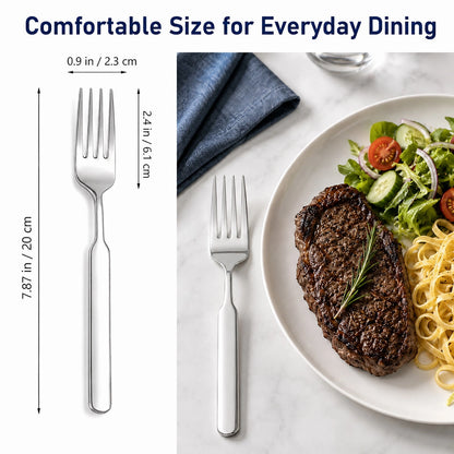 SUS316 dinner fork size with 7.87 inch length for everyday dining