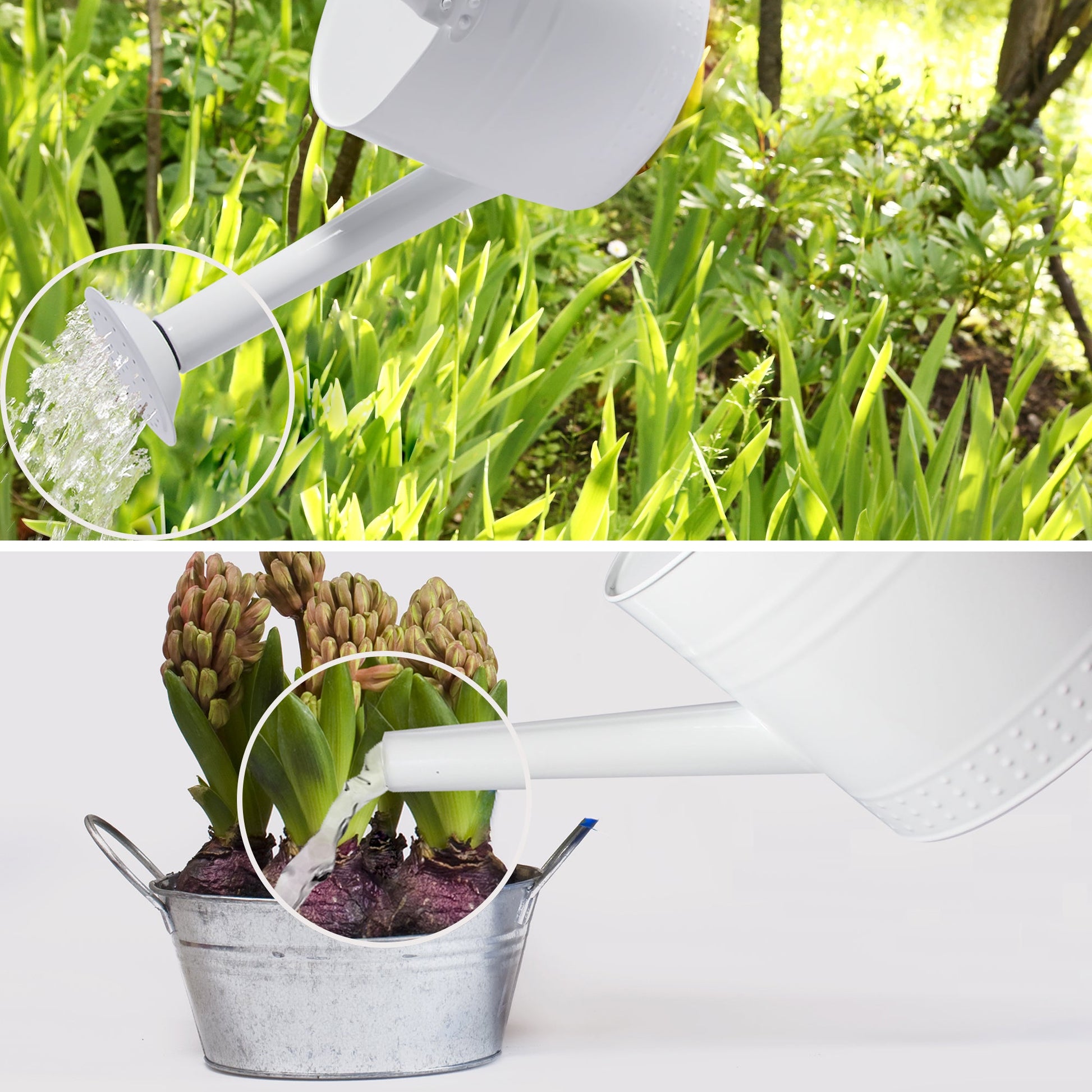 IMEEA 3.2L Metal Watering Can with Removable Spout Galvanized Steel Watering Can for Indoor and Outdoor Plants - IMEEAwatering can