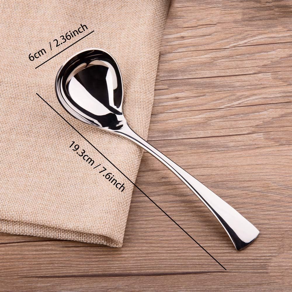 IMEEA Gravy Ladle Small Sauce Ladle 18/10 Stainless Steel Small Ladle for Serving, 7.6 - Inch - IMEEAspoon