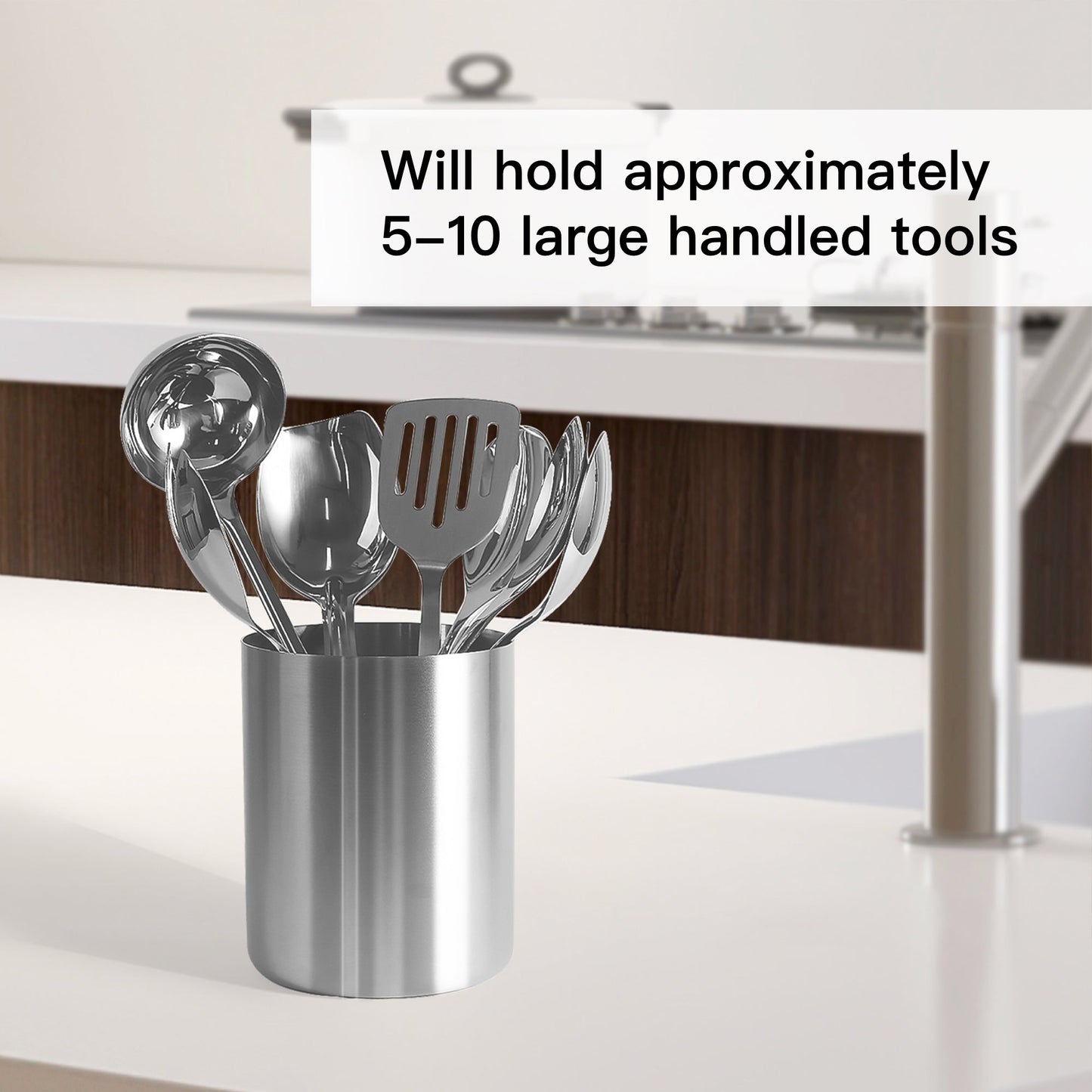 IMEEA Kitchen Utensil Holder for Countertop SUS304 Stainless Steel Utensil Crock for Kitchen Counter5.3 Utensil Organizer Storage Caddy - IMEEAkitchen caddy