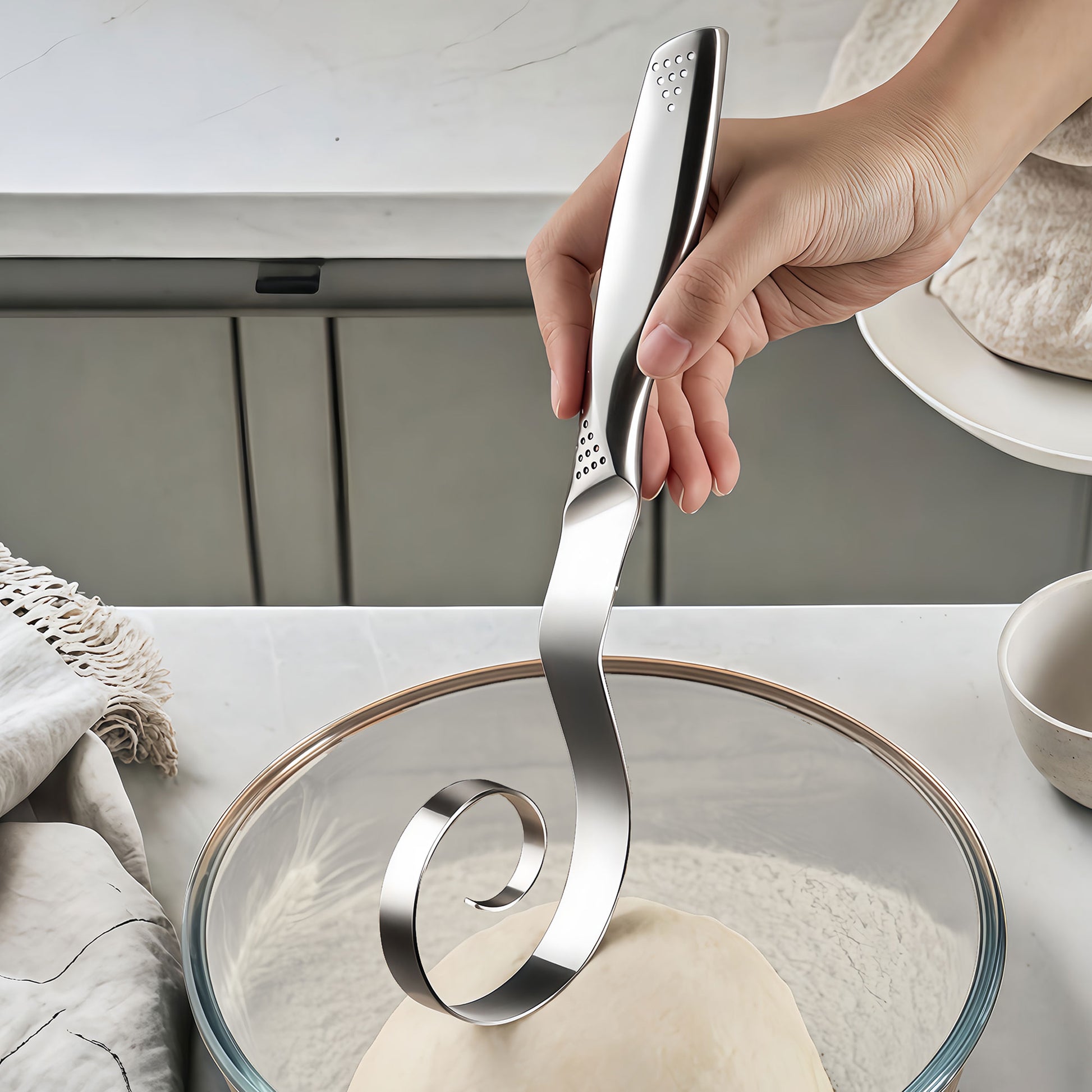 Ergonomic and Seamless Danish Whisk – Easy Grip for Left and Right-Handed Users