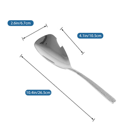 IMEEA Servierlöffel, Buffetlöffel, 18/10 Edelstahl, großer Kochlöffel zum Mischen, Schöpfen und Schaben, 10,4 Zoll