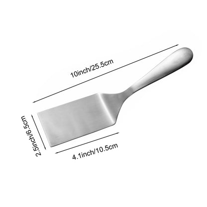 IMEEA Metallspatel-Set, SUS304 Edelstahl, Grillspatel, geschlitzter Hamburgerwender, flache Oberseite, Grillspatel zum Kochen, 10 Zoll